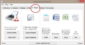Directory List and Print Pro Fast Folder Listing & Printing Software